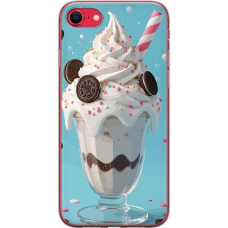Kompatibelt Mobildeksel til Apple iPhone 8 Milkshakeplakat iskremsglass desserter informasjonskapsler pisket krem Oreo søtsaker godteri kawaii blå bak