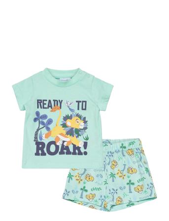 Set 2P Short + Ts Blue Disney