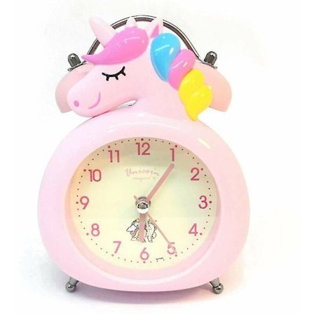 Enhjørning Vekkerklokke med Nattlys: Stille, søt og perfekt for barn