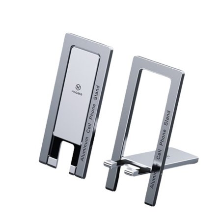 Vikbar mobil telefon ställ metall skrivbord hållare justerbar bärbar telefon vagga docka