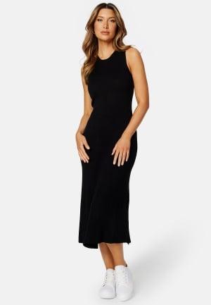 SELECTED FEMME Solina Long Knit Dress XS Black Kjoler Dam