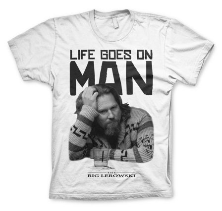 Big Lebowski Life Goes On Man T-Shirt S