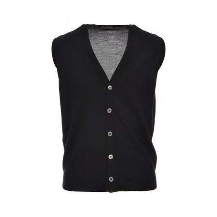 Drumohr Sleeveless Strik Sort, Herre Slipover, Størrelse: 3XL