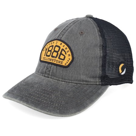 Yellowstone - Preto trucker Boné - 1886 Washed Black Trucker @ Hatstore