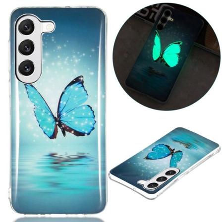 Deco Samsung Galaxy S23 Etui - Blå Sommerfugl Blue