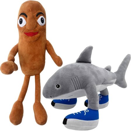 2 stk. italiensk Brainrot-leke, 47 cm italiensk Brainrot-plysj, hai-plysj for barn og voksne, utstoppede dyregaver til fans, kolleger, venner