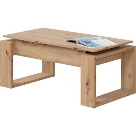 Uppfällbart soffbord - BALTIK - Rektangulärt - Ek - På ben - 105 x 55 x 45 cm
