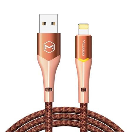 USB til Lightning iPhone-datakabel og ladekabel, støtter hurtiglading og datasynkronisering (oransje, 1,8 m), nylonflettet, USB-A, kompatibel med 