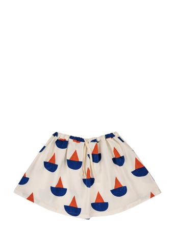 Sail Boat All Over Woven Skirt Dresses & Skirts Skirts Short Skirts Hvit Bobo Choses*Betinget Tilbud