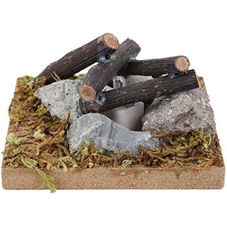 Nukkekodin nuotio, mini nukkekodin nuotio malli, miniatyyri puutarhamaisema simulaatio leirinuotio piknik malli lelu koriste tarvikkeet (Nuotio)