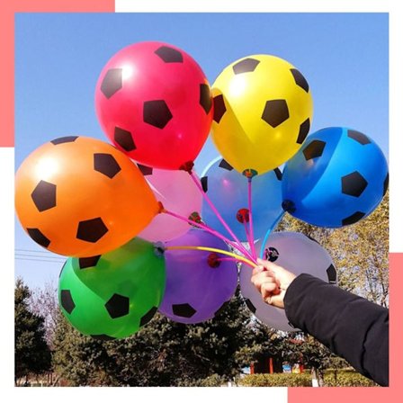 100 ST Fotbollsballonger Fotboll Printed VIT
