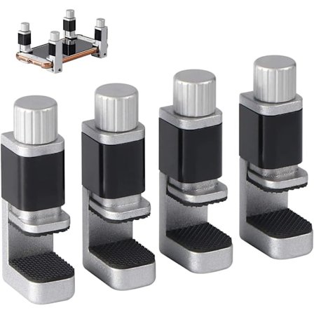 4 kpl säädettävää metallista kiinnitysklipsiä, liimakiinnitysklipsiä, ZQKLA