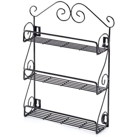 Maustekori, 3-kerroksinen metallimaustekori maustepurnukoille ja maustepulloille - KLB