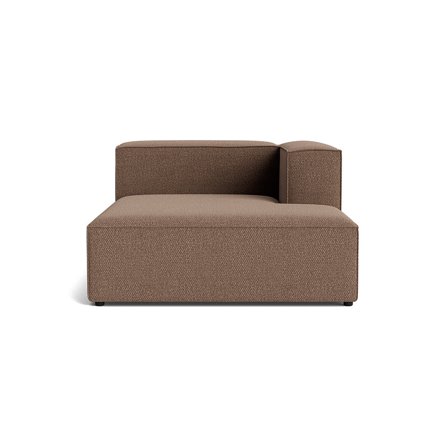Lissabon XL Chaiselong Højrevendt Nordic Brun Kvalitets Sofa med Krydsfiner Ramme - 130x170x72cm - Holdbar Modulsofa med Blødt Kvalitetsstof