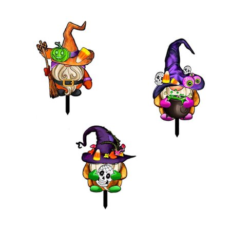 Akryl Halloween Heks Gnome Have Skilt Jord Dekoration Ornament Håndværk Dekoration til Børn Piger Drenge Ferie