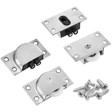 2-pakning møbelhjul med skyvefunksjon for skap og vindusskap