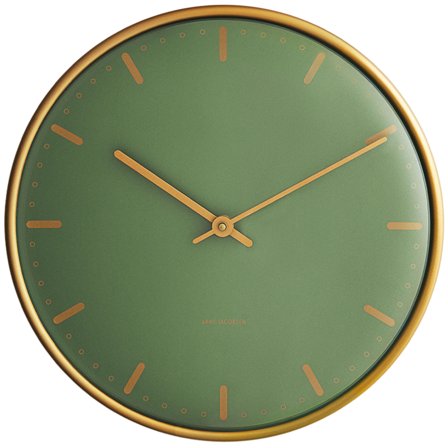 Arne jacobsen City hall väggklocka 21 cm, grön | Inredning > Klockor > Väggklocka | Bagaren och Kocken