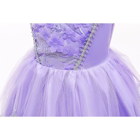 Lila Princess Sofia Klänning För Flickor Barn Cosplay V