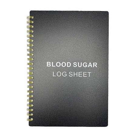 Blodsukker Måling Diabetes Logbog A5 Størrelse Spiralbundet Journal til Sundhedsregistrering 1 Pakke