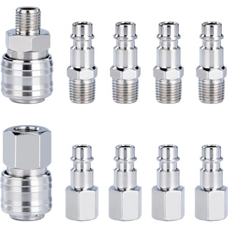 Kompressorfitting 1/4" BSP Hurtigkobling Komprimeret Luftfitting, ZQKLA