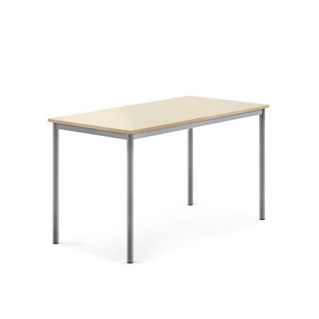 Tisch BORÅS, 1400x700x760 mm, Laminat Birke, alugrau