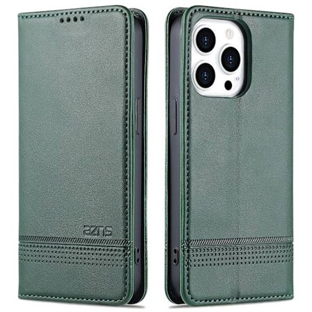 För Iphone 15 Pro Max Pu Läderplånbok Cover Stativ Case