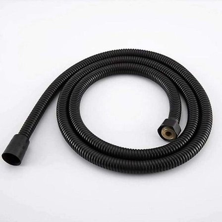 Black Stainless Steel Shower Hose Handheld Shower Head Fittings Hoses Bathroom Accessories Rubber Hose Flexible Plumbing Hose -2m