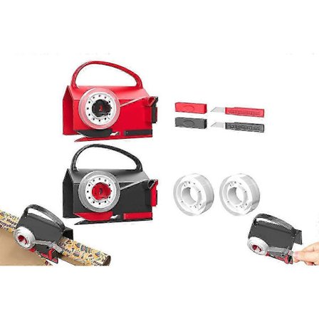 2-pak Gavepapirskærer og Tape Dispenser Dobbeltanvendelse til Julegaveindpakning - God