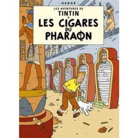 Poster - Tintin Les Cigars du Pharaon - Faraos cigarrer Multicolor