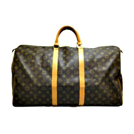 Louis Vuitton Vintage Pre-owned Keepall 55 Monogram Tas , Bruin , Dames , Maat: ONE Size Vintage Tassen