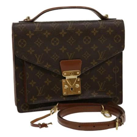 Louis Vuitton Vintage Pre-ownedCanvashandTass , Bruin , Dames , Maat: ONE Size Vintage Tassen