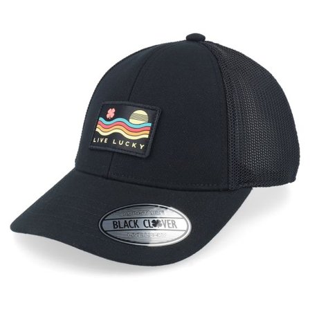 Black Clover - Svart trucker Keps - Riverside Black W Black Mesh W Patch Trucker @ Hatstore