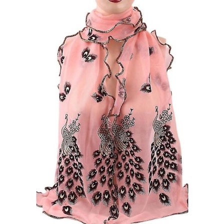 Nya kvinnor Chic Peacock Scarf Lång Mjuk Scarf Wrap Scarves Vintage Snygg Sjal