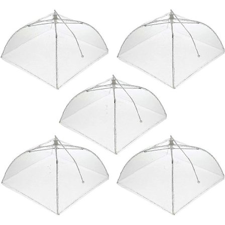 5-delt sett med deksel Fluehette, & Kakedeksel, Sammenleggbar Kakehette, Kakehette & Mathette Med Fruktfluenett Perfekt Flue- (FMY)