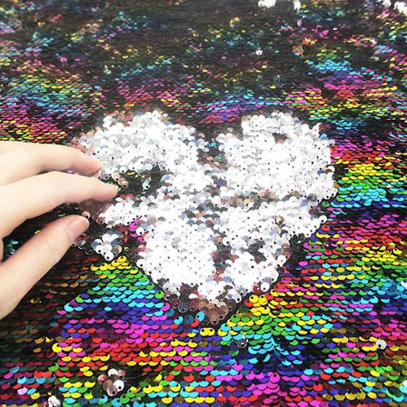 Sequin Flip Stof DIY Sequin Stof Flip Glitter Stof Dekorativ Flip Sequin Stof DIY Material Forsyning
