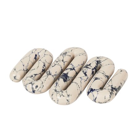 Broste Orla bordskåner 17,5 x 21,5 cm, hvid/blå | KitchenOne