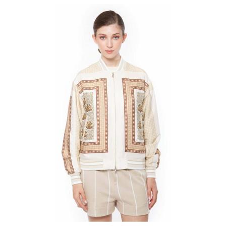 Eleventy, Seasonal Bomber Jacket Beige, Dames, Maat:M,Viscose