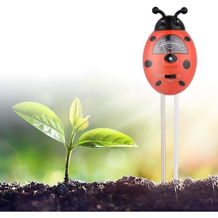 3-i-1 Jordtestare Fuktmätare Ljus PH-mätare för Växtjord Perfekt för Trädgård Gård Gräsmatta Inomhus Utomhus (Inget Batteri Behövs)