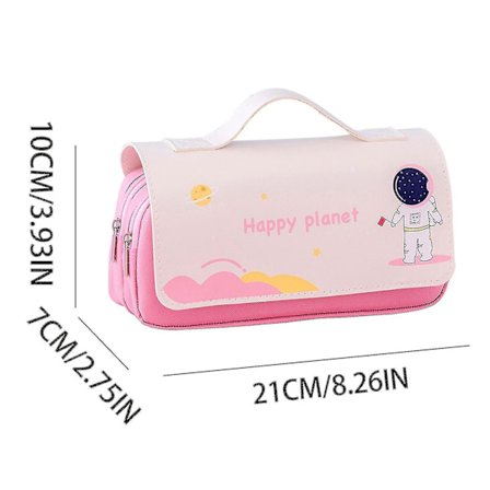 Student söt bärbar brevpappersväska Tecknad kreativ multifunktionell brevpapper