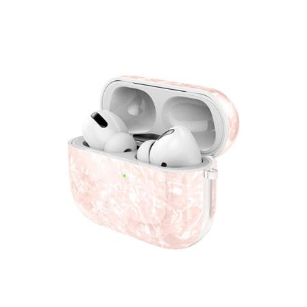 Airpods Pro Skal I Syntetisk Pärlemor Med Krok! Rosa One Size