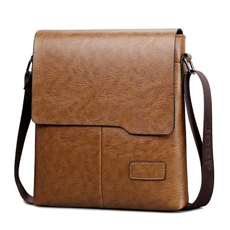 Herre skuldertaske Mode læder dokumentmappe håndtaske rygsæk
