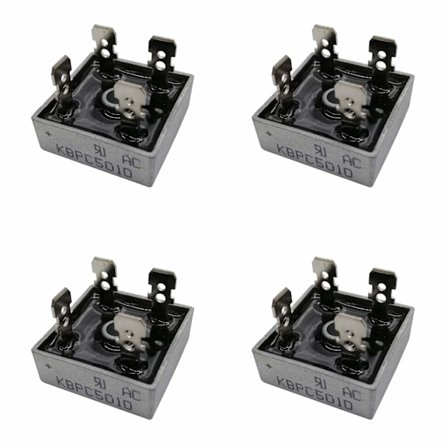 (Pakke med 4) KBPC5010 Silikonbro-likretterdiode 50A 1000V KBPC Enfase, Fullbølge 50 Amp 1000 Volt