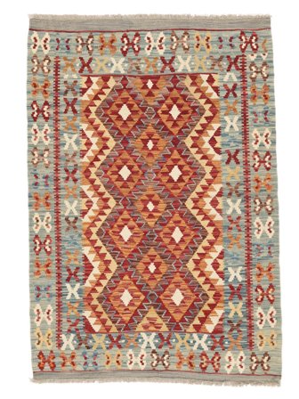 114X168 Tapete Kilim Afegão Old Style Oriental Vermelho Escuro/Castanho (Lã, Afeganistão) Carpetvista