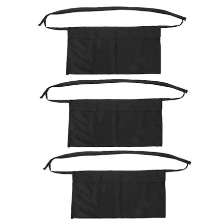 3 kpl Musta puutarhaesiliina 3 taskulla, likaantumista estävä grillaamiseen ja työhön