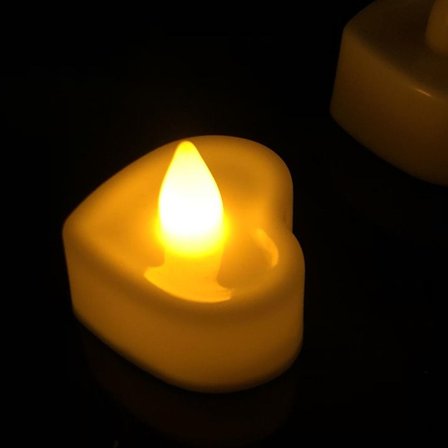 24stk LED Stearinlys Telys HVIT