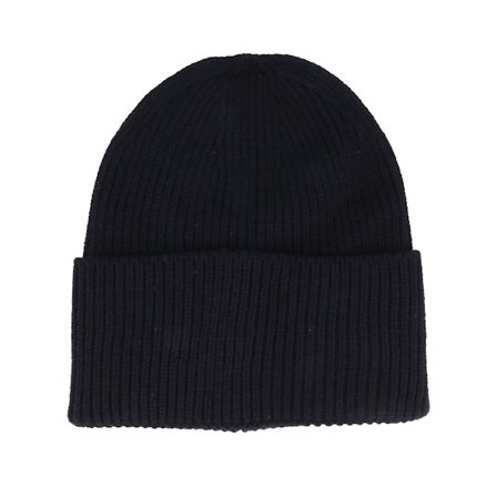 Beechfield - Black cuff Beanie - Black Oversized Cuff Blank Beanie @ Hatstore