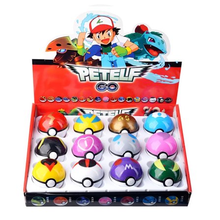 12 stk/sett Pokemon Pikachu Leker Actionfigur Pokeball Pokemon Poke Ball Charizard Modell Anime Dukker Barnebursdagsgave
