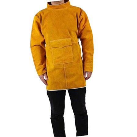 Kraftigt Läderförkläde Resistent mot Punkteringar, Skärsår & Lågor för Svetsningssäkerhet