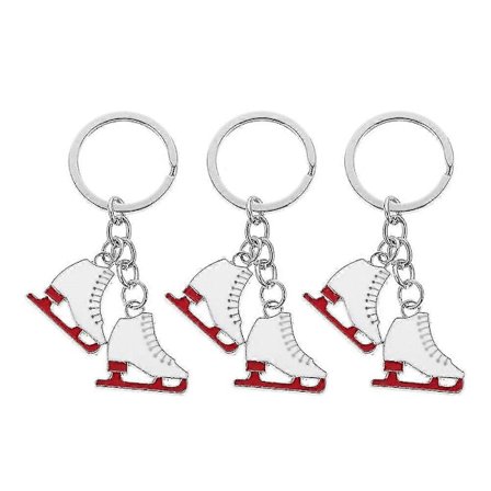 3 st. Ishockeynyckelringar Metallhängande Nyckelringar Söta Ishockey-nyckelringar Handväska-påsar Berlocker