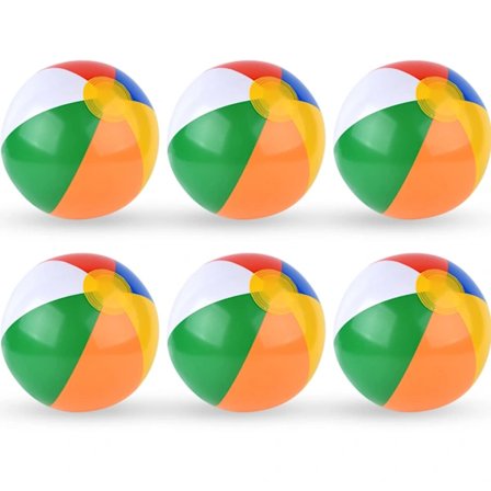 Badbolde Oppustelige Strandlegetøj Regnbuebadbold Bulk til Familie Pool Strandfest Sommerlege